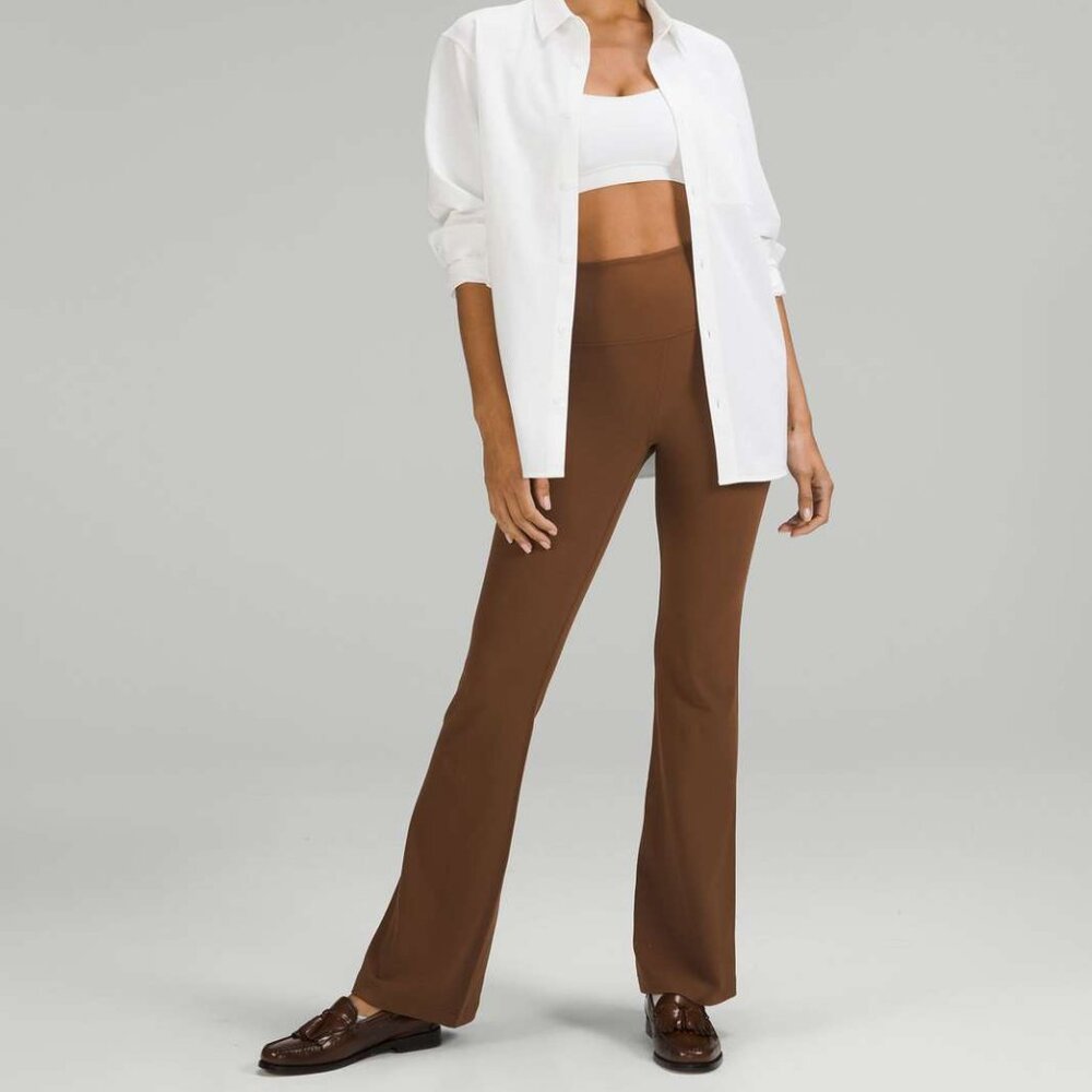 Roasted Brown Lululemon Groove Super-High-Rise Flared Yoga Pant *Nulu